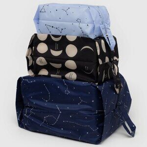 NWT Baggu 3D Zip Set - Night Sky (Constellation Midnight, Moon)